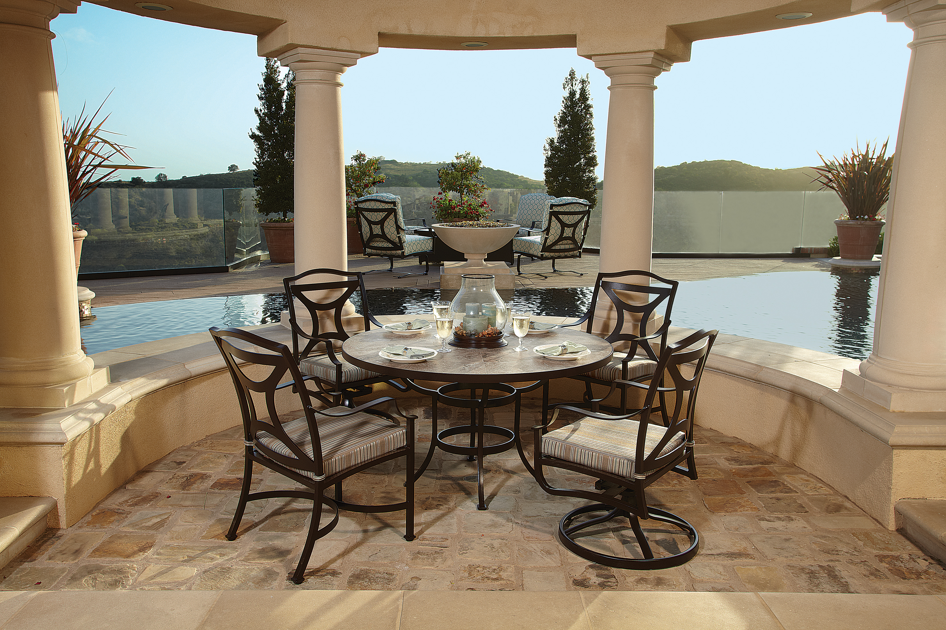Madison Wrought Aluminum O W Lee Luxury Outdoor Furniture