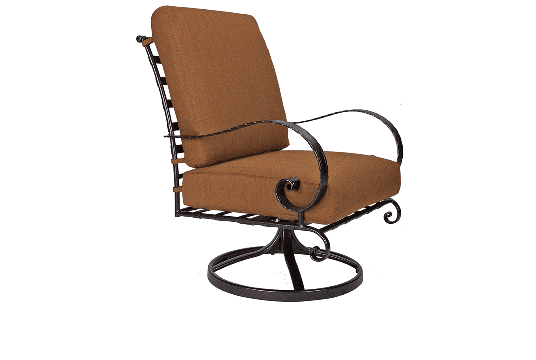 Wrought iron online swivel rocker