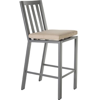 Armless Counter Stool - Aluminum & Wrought Aluminum - Aris 5