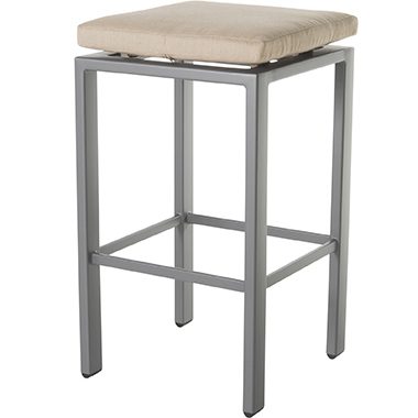 Backless Counter Stool - Aluminum & Wrought Aluminum - Aris 4