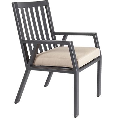 Dining Arm Chair - Aluminum & Wrought Aluminum - Aris 3