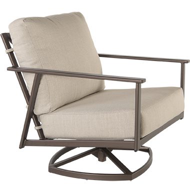 Swivel Rocker Lounge Chair - Aluminum & Wrought Aluminum - Marin 107