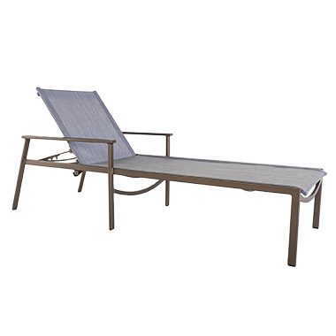 Sling Chaise Lounge Chair - Aluminum & Wrought Aluminum - Marin 5