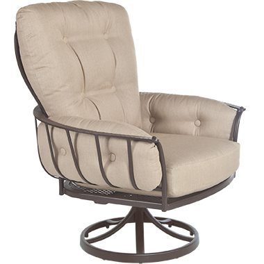 Urban-Scale Swivel Rocker Lounge Chair - Wrought Iron & Steel - Monterra 6