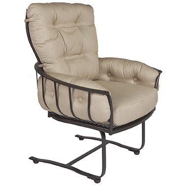 Urban-Scale Spring Base Lounge Chair - Wrought Iron & Steel - Monterra 25
