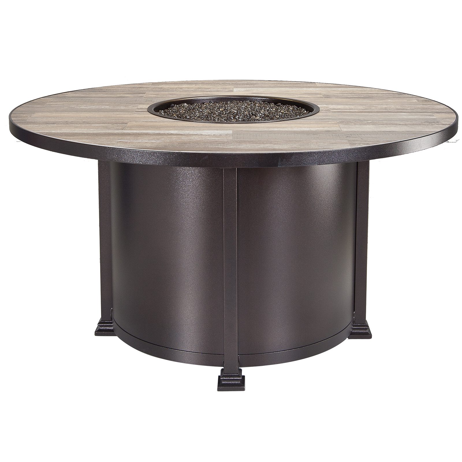 54" Rd. Dining Height Elba Aluminum Fire Pit - Casual Fireside - Elba 5