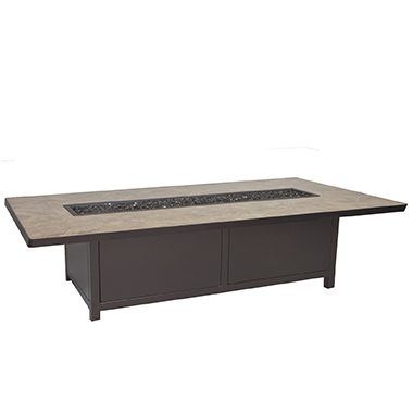 42" x 72" Occasional Height Elba Aluminum Fire Pit - Casual Fireside - Elba 13