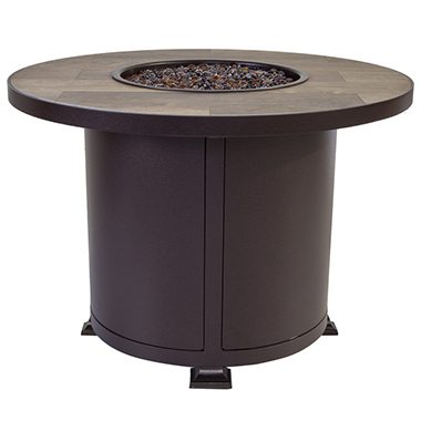 36" Rd. Chat Height Vulsini Aluminum Fire Pit - Casual Fireside - Vulsini 3