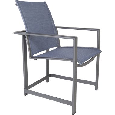 Sling Dining Arm Chair - Aluminum & Wrought Aluminum - Studio 2