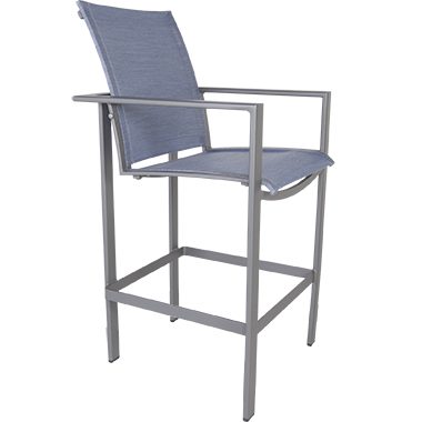 Sling Bar Stool - Aluminum & Wrought Aluminum - Studio 137