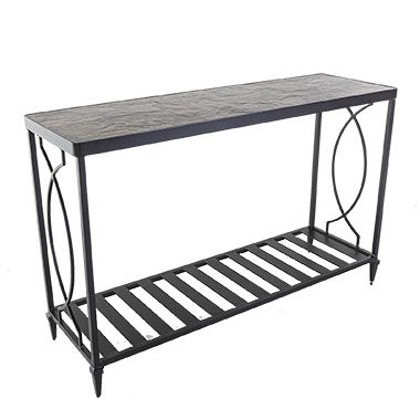 Console Table - Aluminum & Wrought Aluminum - Kensington 83
