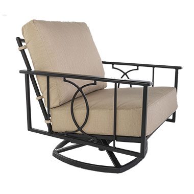 Swivel Rocker Lounge Chair - Aluminum & Wrought Aluminum - Kensington 21