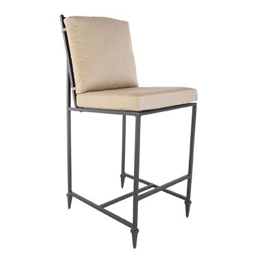 Armless Counter Stool - Aluminum & Wrought Aluminum - Kensington 4