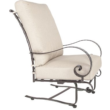 High-Back Spring Base Lounge Chair - Wrought Iron & Steel - Classico-W 29