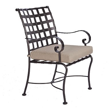 Dining Arm Chair - Wrought Iron & Steel - Classico-W 4