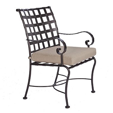 Dining Arm Chair - Wrought Iron & Steel - Classico-W 3