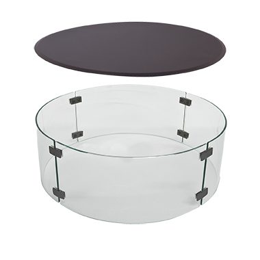 Quick Ship Metal & Glass Burner Cover