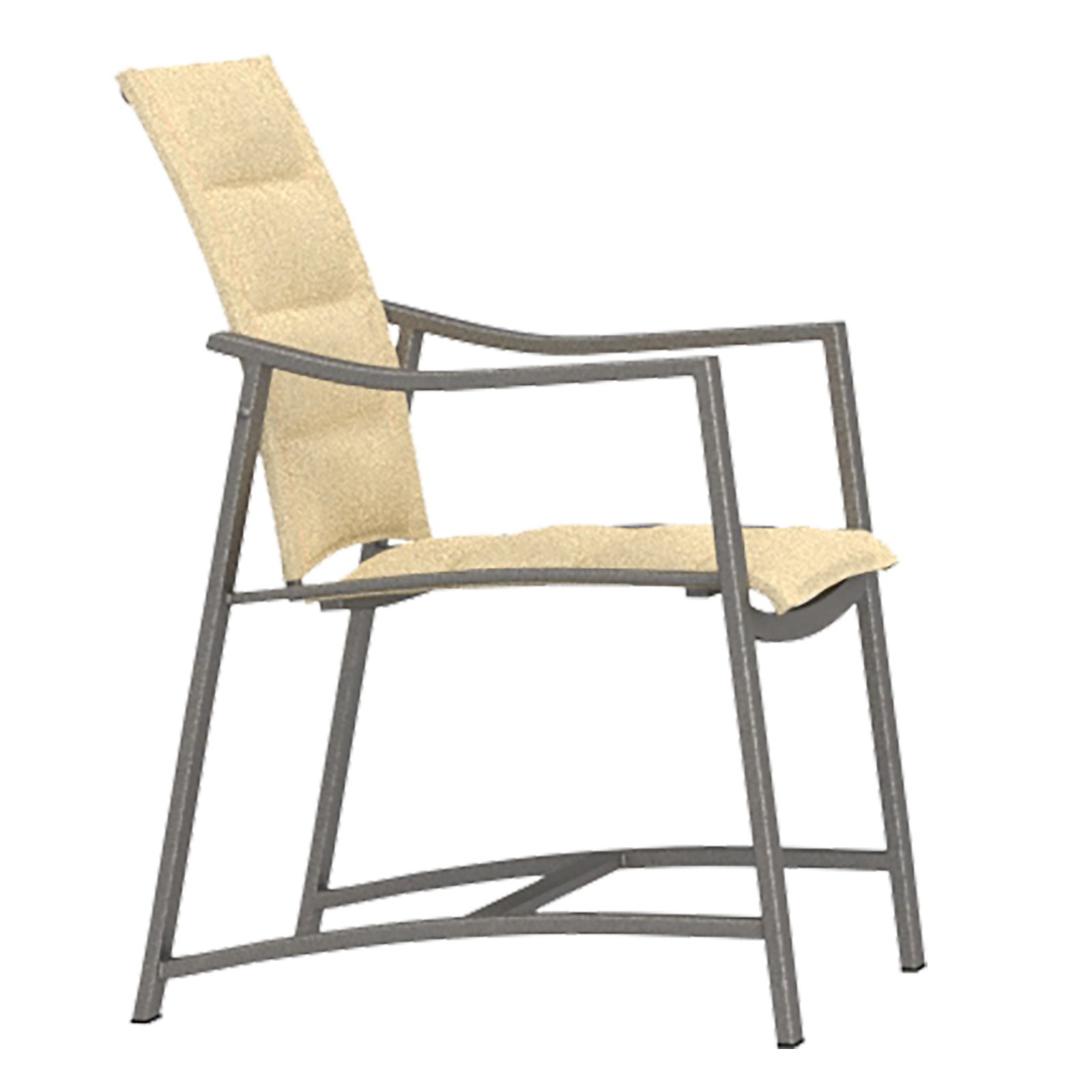 Padded Sling Dining Arm Chair - Aluminum & Wrought Aluminum - Avana 37