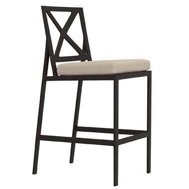 Armless Bar Stool - Aluminum & Wrought Aluminum - Marin 10