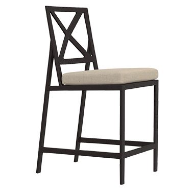 Armless Counter Stool - Aluminum & Wrought Aluminum - Marin 9