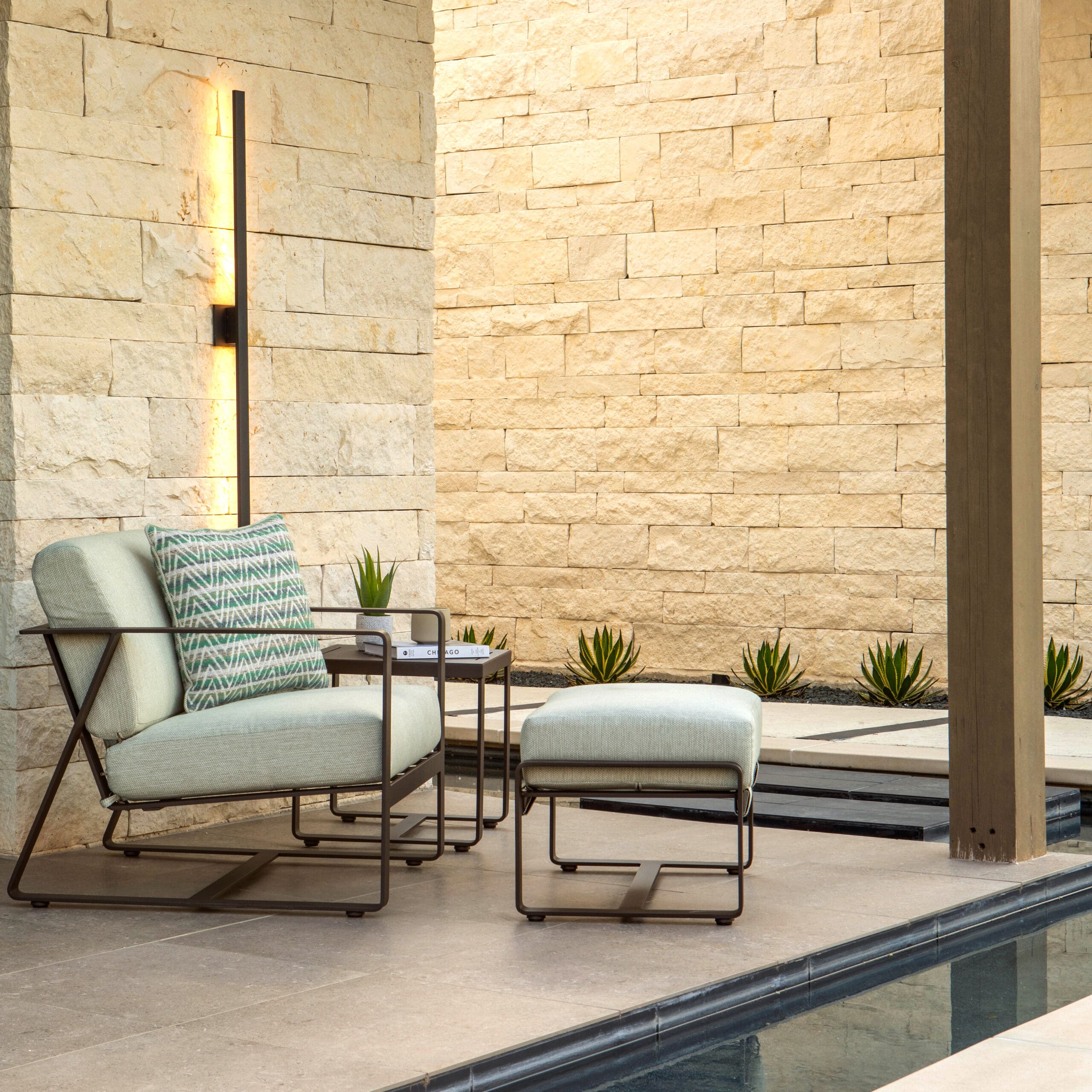 O.W. Lee Horizon Lounge Chair and ottoman