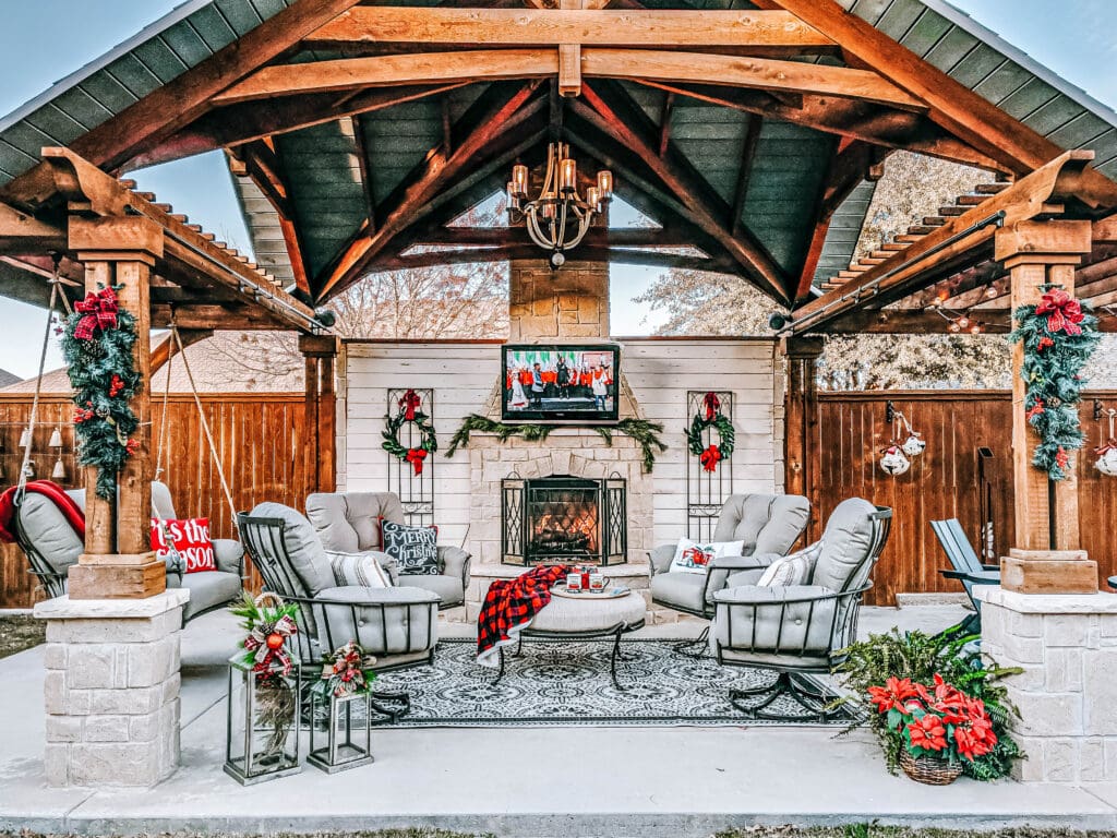 O.W. Lee Christmas installation by Out on the Patio