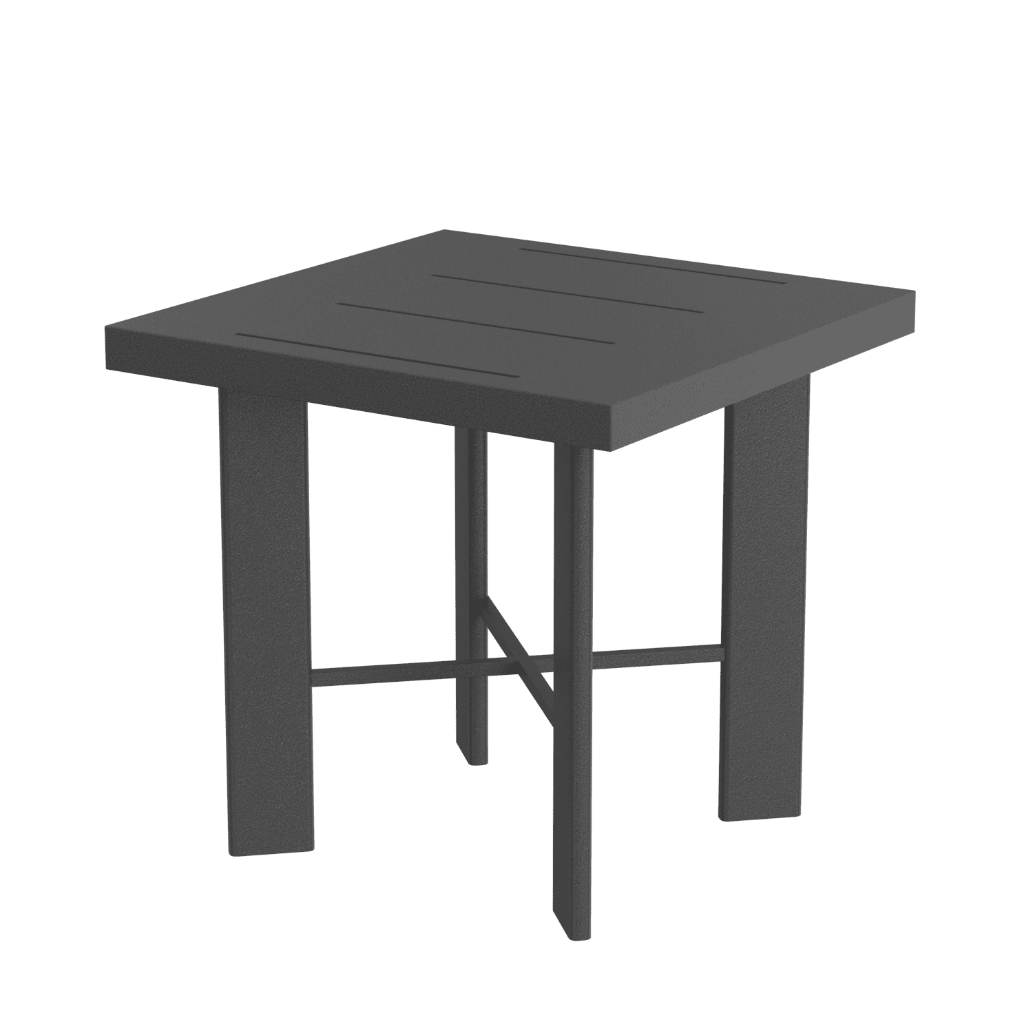 20" Square Slat Top Side Table Icon