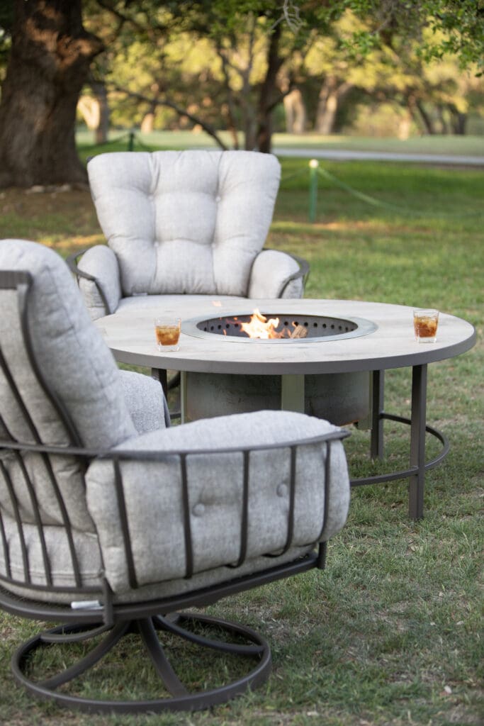 Breeo fire pit with Compass Hearth Surround