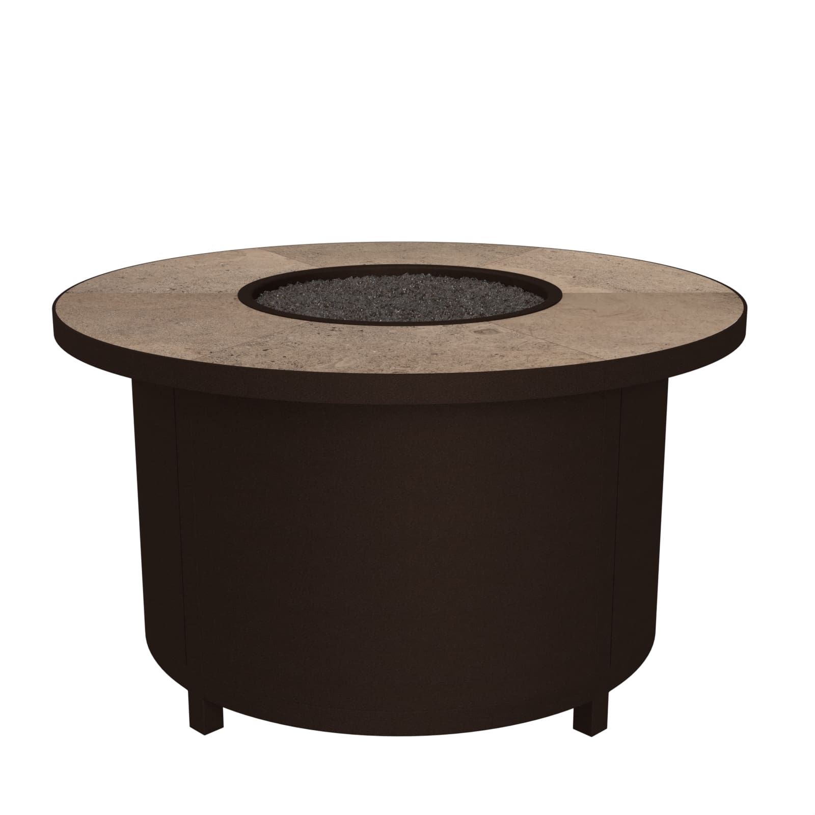 5122 42RDC Copper Creek Canyon Taupe Current Camera standard - QUICK SHIP Elba 42" Round Chat Height - Copper Creek