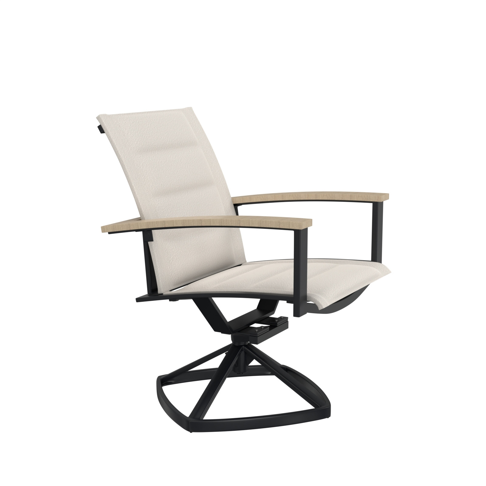 Harbour Padded Sling Swivel Rocker Dining Chair