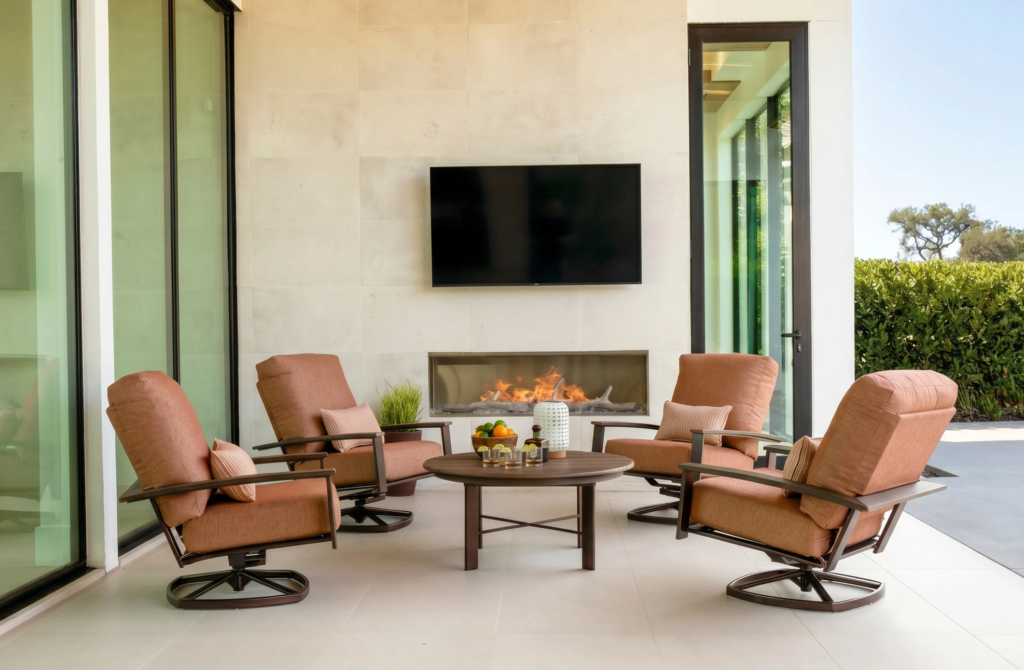 Harbour Swivel Rocker Lounge Chairs by O.W. Lee