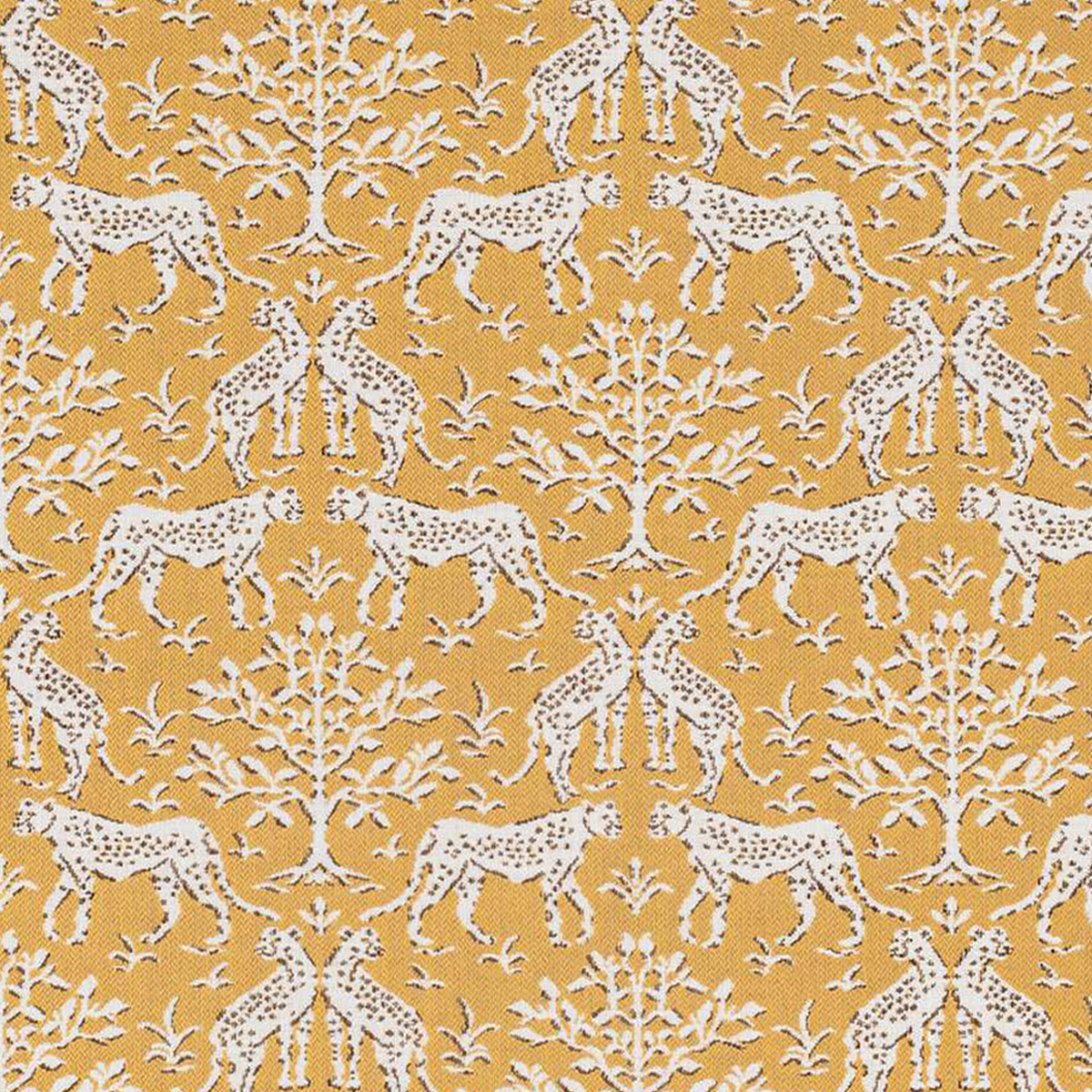 O.W. Lee Sunbrella Fabric for Outdoor Cushions Yellow Jaguar Cheetah Animal Print
