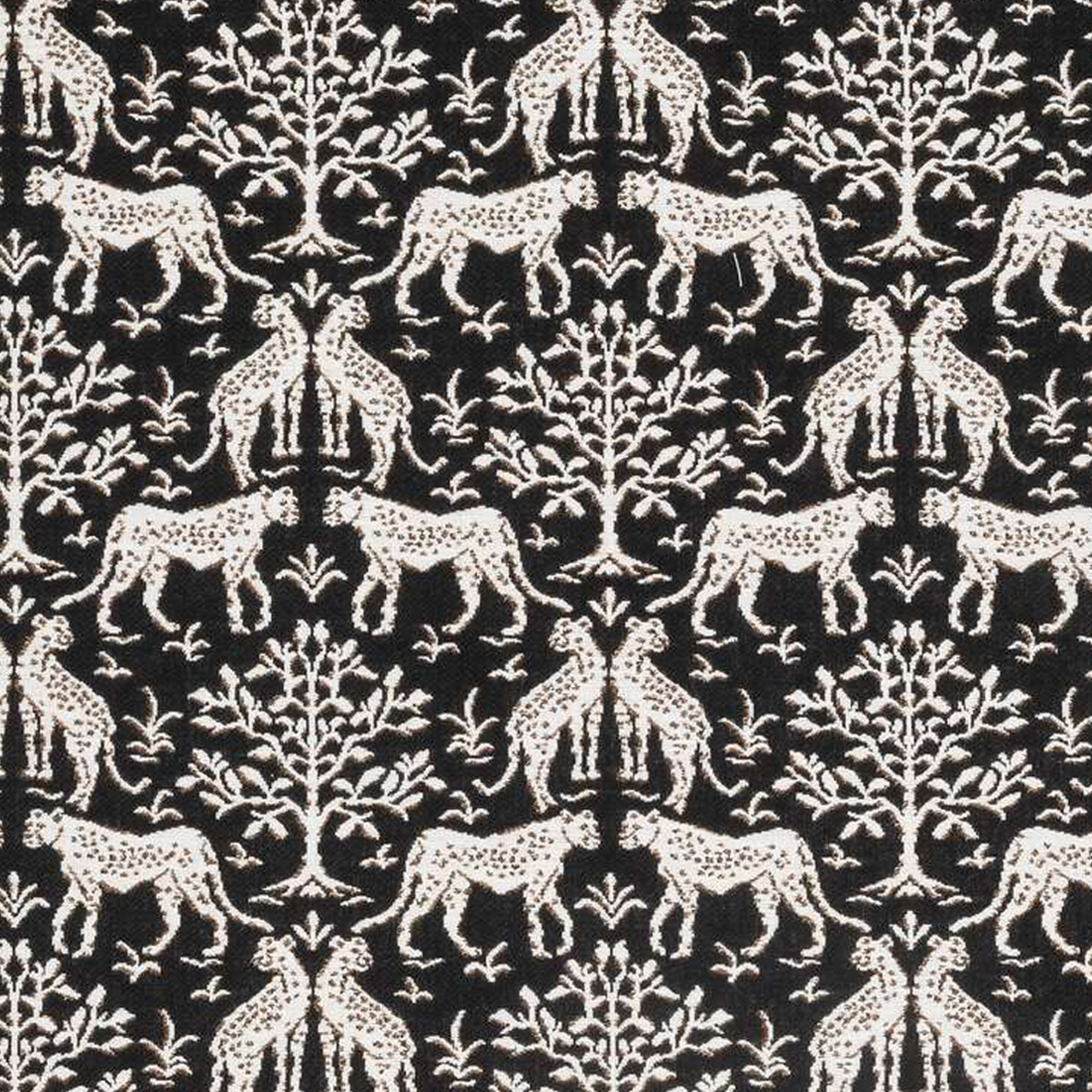O.W. Lee Sunbrella Fabric for Outdoor Cushions Black White Fabric with Animal print