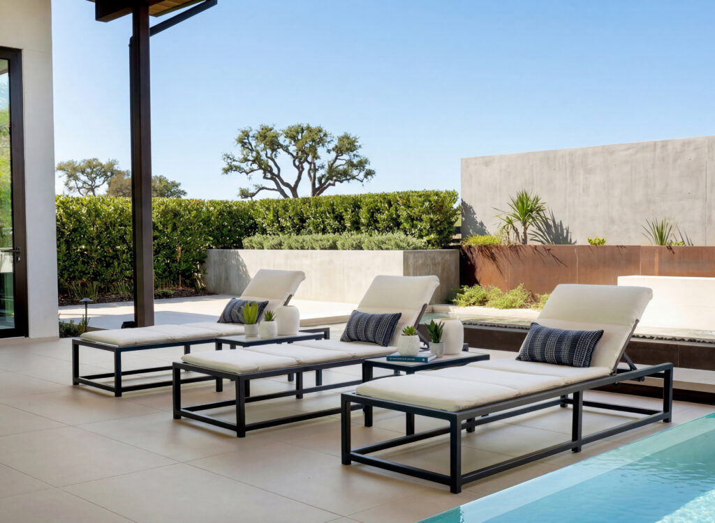 Tetra Chaises and Tables Poolside