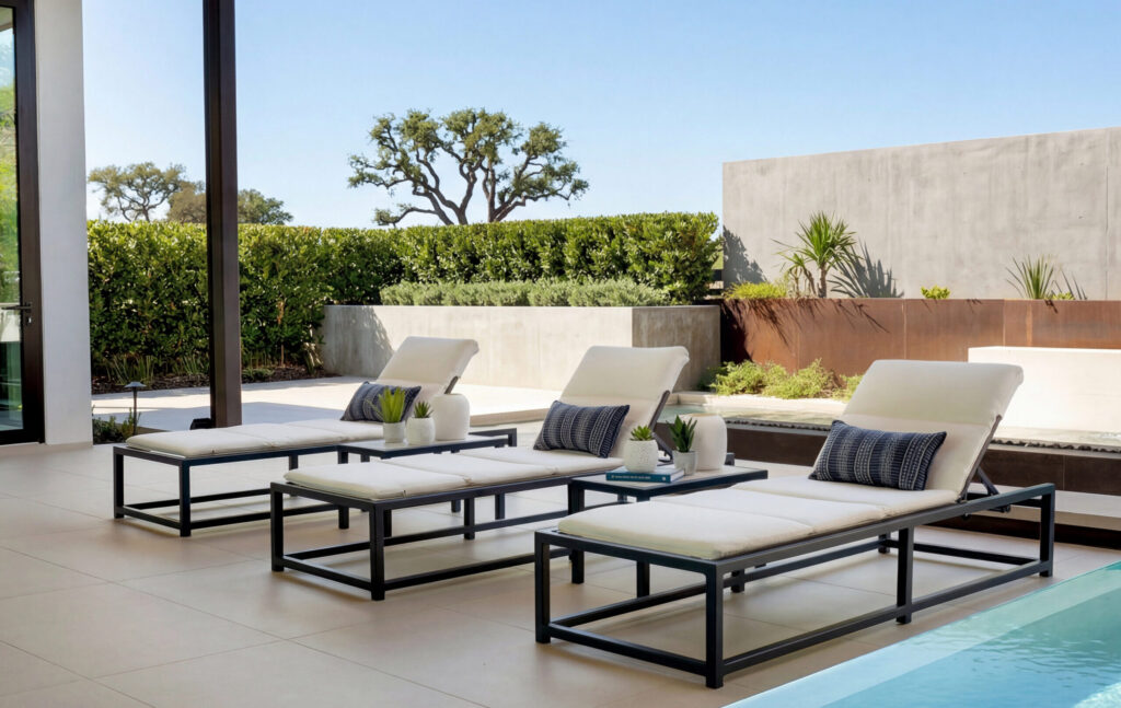 Tetra Chaises and Tables Poolside