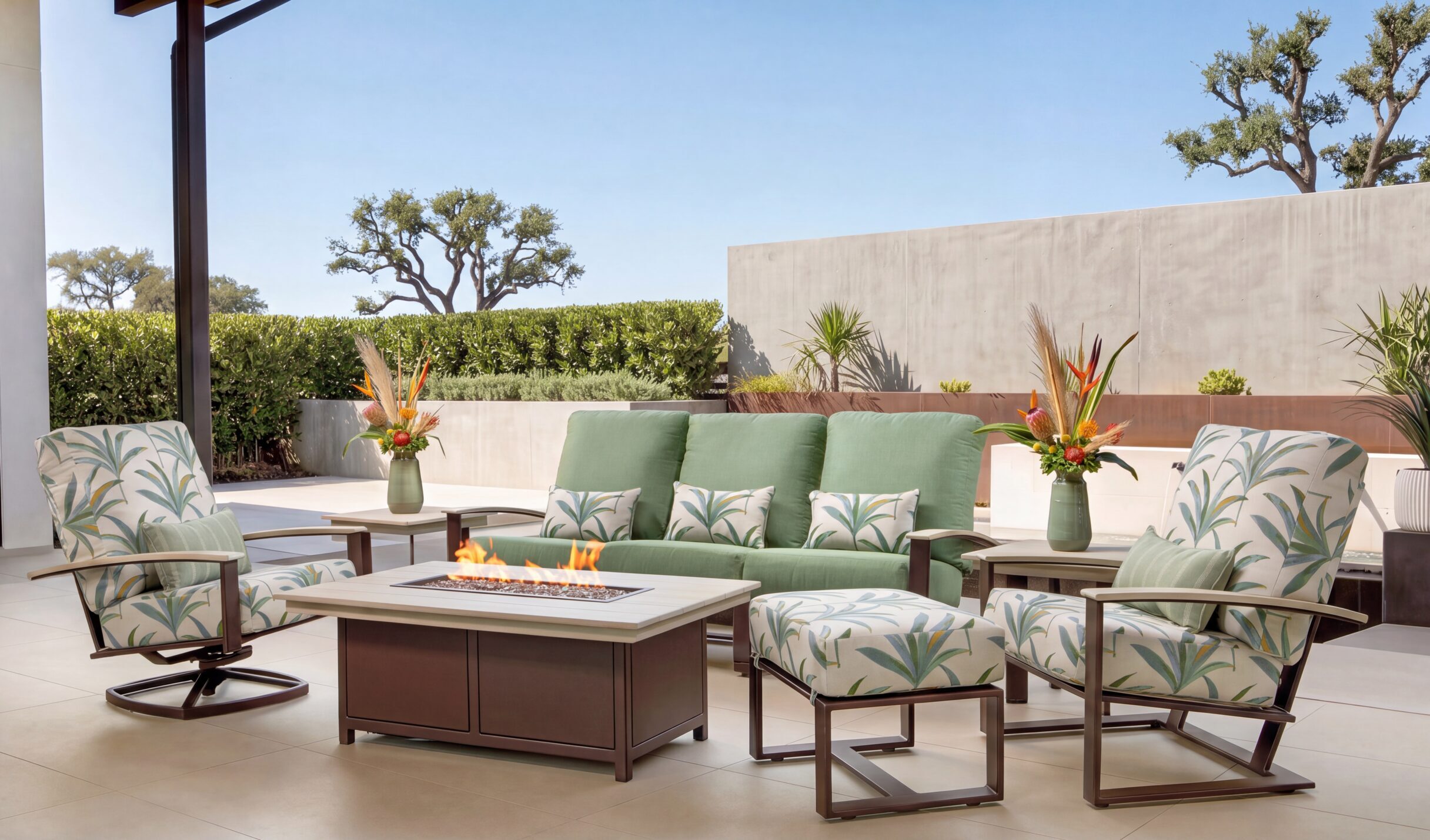 Harbour Collection by O.W. Lee with Oceanside Fire Pit